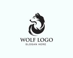 Wolf Logo kreativ Design Kopf Wolf Vektor Tier Marke tätowieren