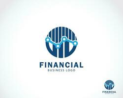 finanziell Logo kreativ Inspiration Design Markt Geschäft Gebäude Diagramm vektor