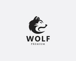 Wolf Logo kreativ Design Kopf Wolf Vektor Tier Marke