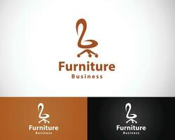 Möbel Logo kreativ Stuhl Vektor Design Vorlage Marke