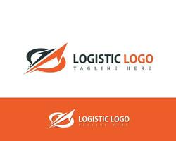 logistisch Logo kreativ Pfeil Zeichen Symbol Geschäft Finanzen Wachstum Markt vektor