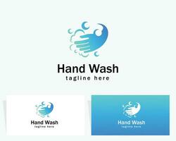 Hand waschen Logo kreativ Design Konzept Pflege Seife vektor