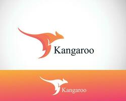 Känguru Logo kreativ Design Farbe modern Leistung Energie Geschwindigkeit schnell Geschäft App Netz vektor