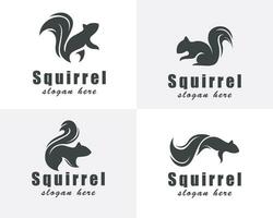 Eichhörnchen Logo kreativ einstellen schwarz Vektor Design Vorlage