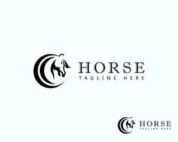 häst logotyp design emblem huvud häst design begrepp företag klubb mästare logotyp varumärke vektor