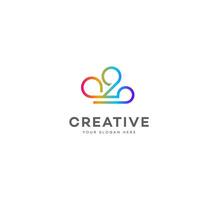 kreativ Wolke Logo vektor