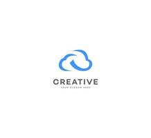 kreativ moln logotyp vektor