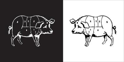 Illustration Vektor Grafik von Schwein Symbol