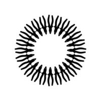 konstnärlig cirkel form skapas från tång silhuett sammansättning, kan använda sig av för logotyp gram, dekoration, utsmyckad, konst illustration eller grafisk design element. vektor illustration