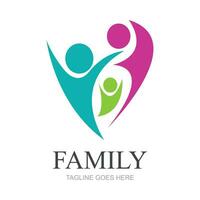 familj logotyp design mall - vektor