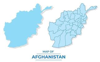vektor afghanistan Karta uppsättning enkel platt och översikt stil illustration
