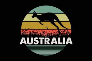 Australien dag skjorta rolig australier känguru årgång gåva t-shirt design vektor