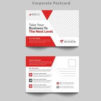företags- professionell vektor vykort design mall, företags- vykort design för din företag