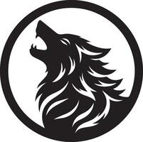 Wolf Heulen Emblem Logo Vektor Silhouette, schwarz Farbe Silhouette, Weiß Hintergrund 10