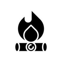 Lagerfeuer Symbol Vektor Design Vorlage