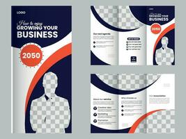 företags- trifold broschyr design mall för företag vektor
