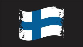 Finnland-Land wellenförmiges Bürstenflaggendesign vektor