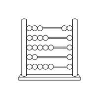 Hand gezeichnet Kinder Zeichnung Karikatur Vektor Illustration Bildung Abakus Symbol isoliert auf Weiß