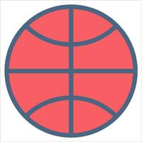 Basketball Symbol oder Logo Illustration gefüllt Farbe Stil vektor