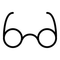 Brille Symbol oder Logo Illustration Gliederung schwarz Stil vektor