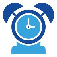 Alarm Uhr Symbol oder Logo Illustration Glyphe Stil vektor