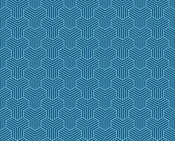 nahtlos abstrakt geometrisch y Linien Blau Muster Hintergrund vektor