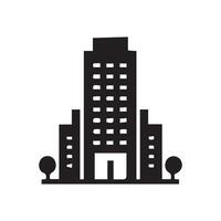 Gebäude Zeichen Symbol im eben Stil. Wohnung Vektor Illustration . die Architektur Geschäft Konzept.