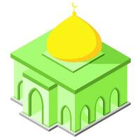 enkel moské isometrisk design, för islamic design vektor