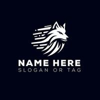 Laufen Wolf ist ein Vektor Logo Vorlage