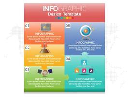 Business Timeline Infografik 3D-Stil Optionen Banner. vektor