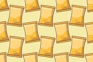 Snack Chip nahtlos Muster Vektor Illustration