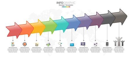 Business Timeline Infografik 3D-Stil Optionen Banner. vektor