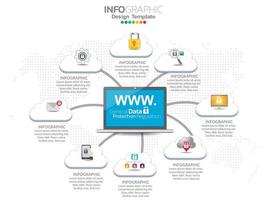 Business Timeline Infografik 3D-Stil Optionen Banner. vektor