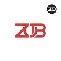 brev zob monogram logotyp design vektor