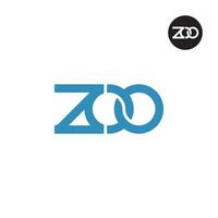 Brief Zoo Monogramm Logo Design vektor