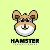 süß Hamster Kopf Maskottchen Karikatur vektor