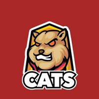 Katze Maskottchen Sport Logo vektor