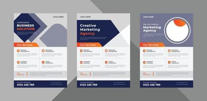 Kreativagentur Flyer Design-Vorlage. modernes Geschäftsplakat-Broschürendesign. A4-Vorlage, Broschürendesign, Cover, Flyer, Poster, druckfertig vektor