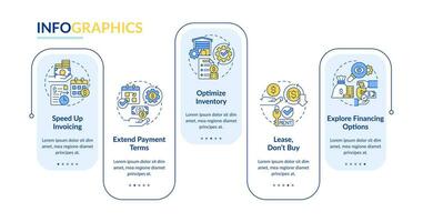 2d kontanter strömma vektor infographics mall med Flerfärgad linjär ikoner begrepp, data visualisering med 5 steg, bearbeta tidslinje Diagram.