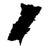 montera libanon guvernör Karta, administrativ division av Libanon. vektor illustration.
