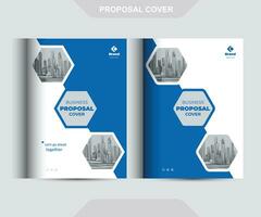 blå företags- företag förslag katalog omslag design mall begrepp skicklig för multipurpose projekt vektor
