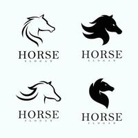 abstrakt Pferd Logo Symbol Design Illustration Vektor