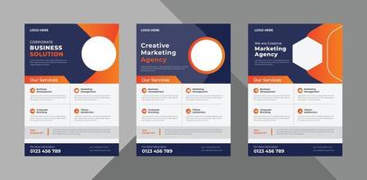 kreativ byrå flyer designmall. modern affisch broschyrdesign. a4-mall, broschyrdesign, omslag, flygblad, affisch, tryckklar vektor