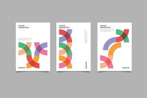 Reihe von Business-Cover-Kollektionen mit geometrischem Design vektor