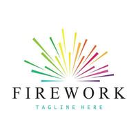 Feuerwerk-Logo-Design-Vektor-Vorlage vektor