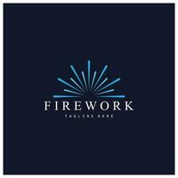 Feuerwerk-Logo-Design-Vektor-Vorlage vektor