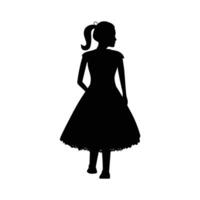 Mann, Frau und Kinder Stehen Silhouette. Gruppe im formal Kleid. Shillouette romantisch Paar Bild. Silhouetten von Personen. vektor