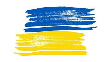 ukrainische Nationalflagge im Grunge-Stil vektor