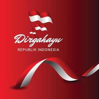 glad indonesiens självständighetsdag firande vektor mall design illustration