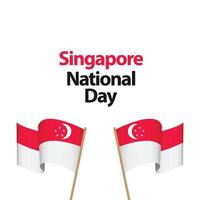 glad singapore nationaldag firande vektor mall design illustration